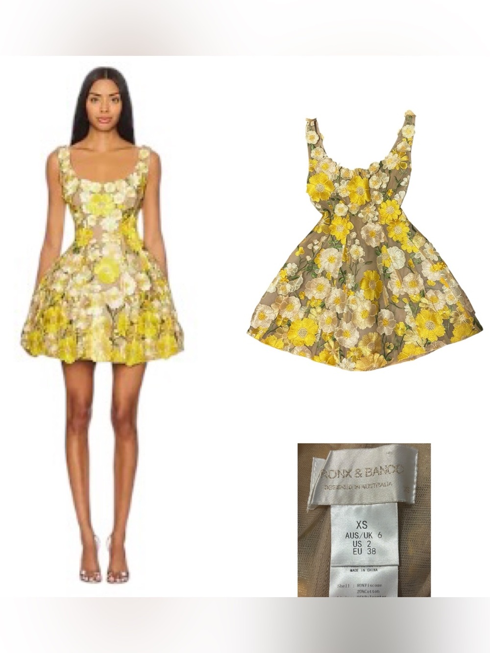 BRONX & BANCO Jasmine Maraya Structured Mini Dress